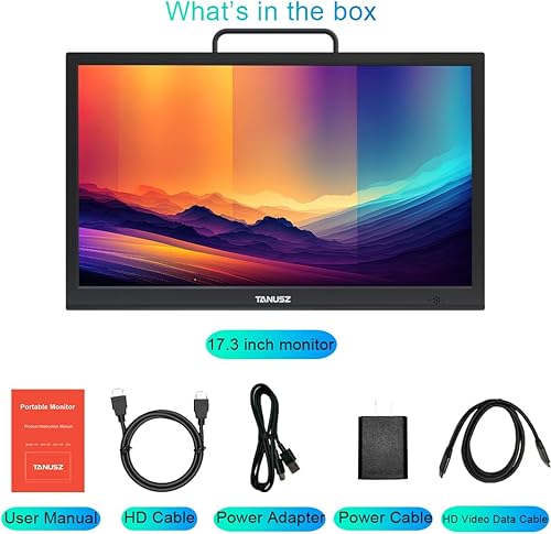 Miniatura 7 de Monitor portátil de 15.6 pulgadas, 1080P HD USB-C HDMI, segundo monitor externo para laptop, PC, teléfono Mac, PS, Xbox, Swich, pantalla IPS