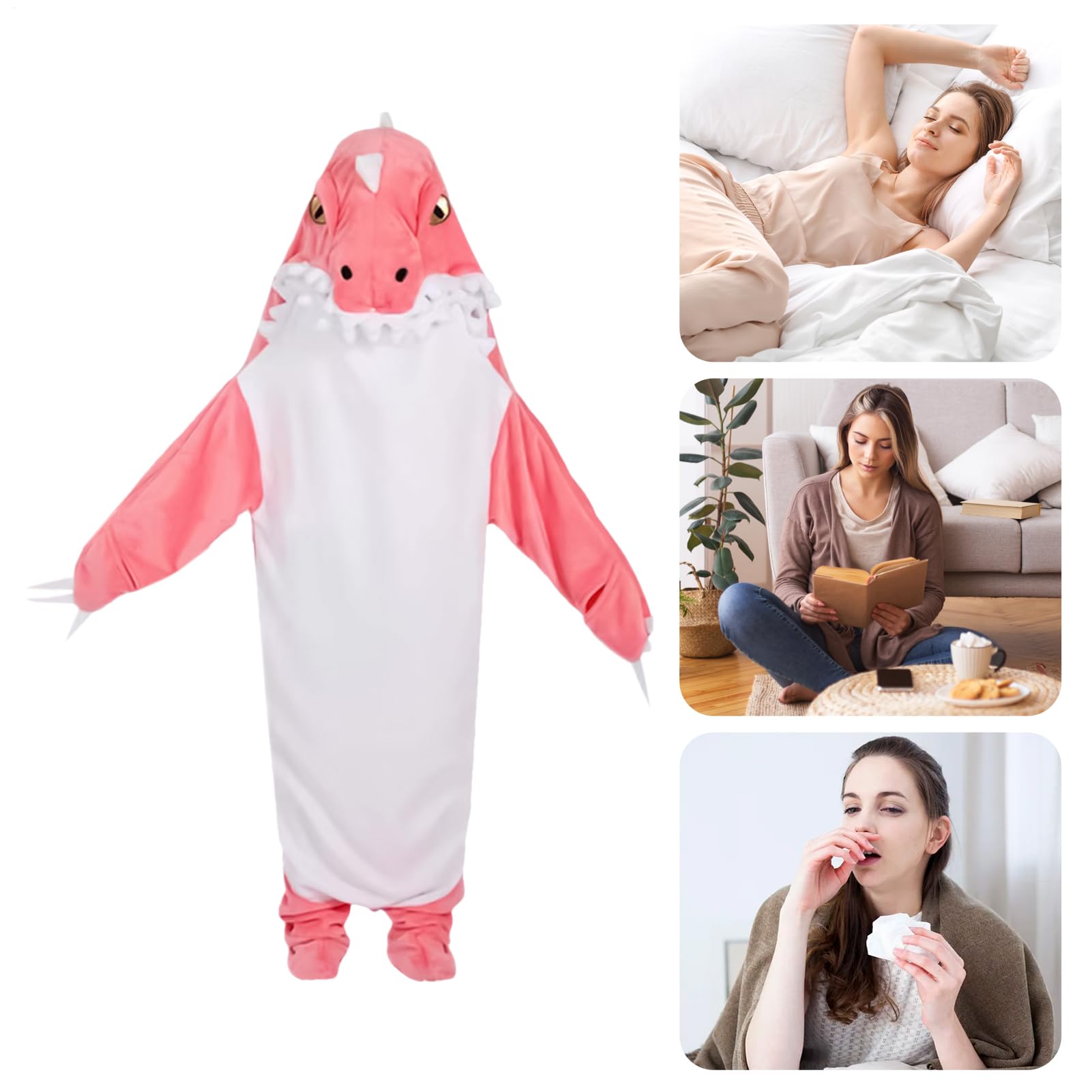 Piżama W Kostiumu Dinozaura Luźny Z Flaneli | z Kapturem w Zwierzęcym Dinozaur Dla Kobiet Mężczyzn Chłopaka Dziewczyny Żony Halloween Święta Bożego Narodzenia Impreza
