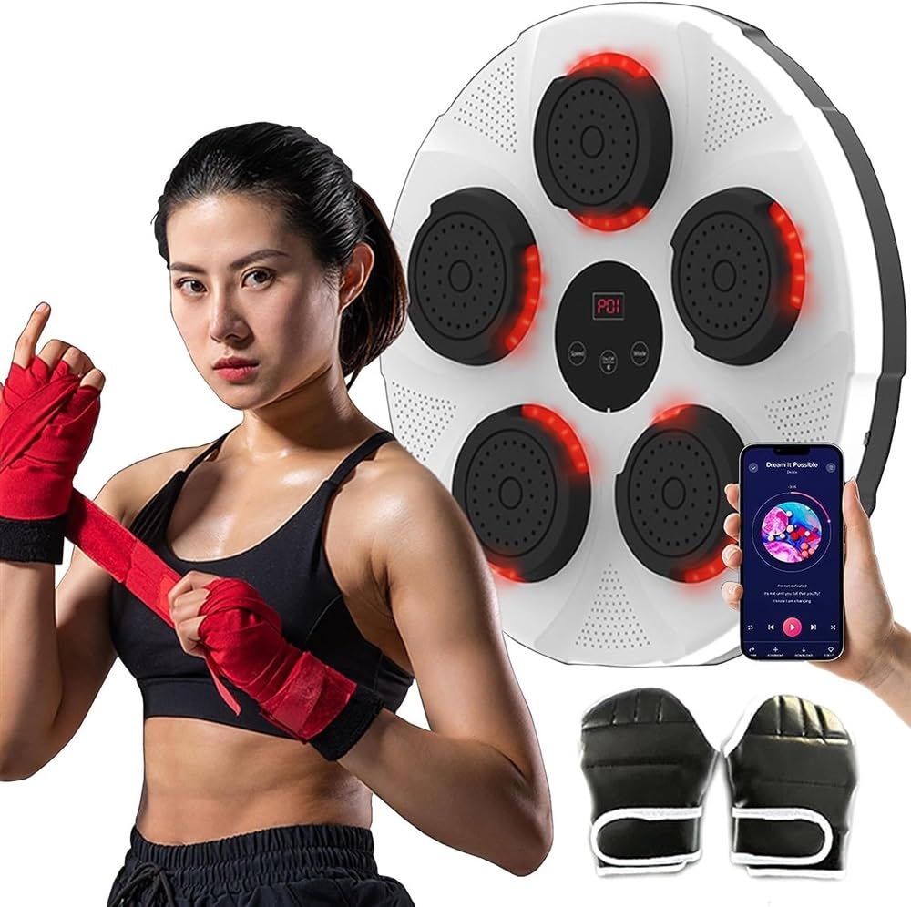Machine de boxe musicale murale pour s'entraîner en musique et évacuer le stress dans son salon