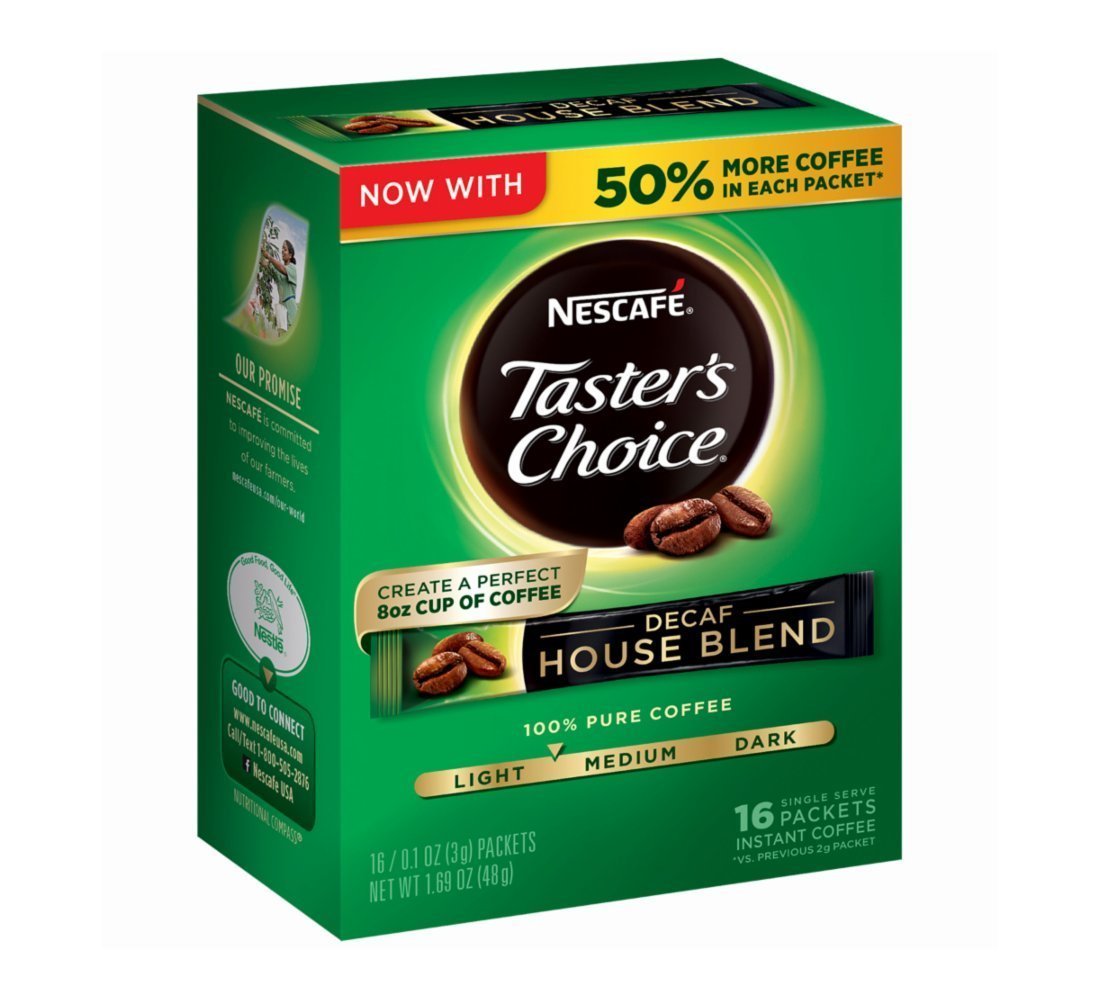 Nescafe Taster's Choice Decaf Instant Coffee, Single Serve