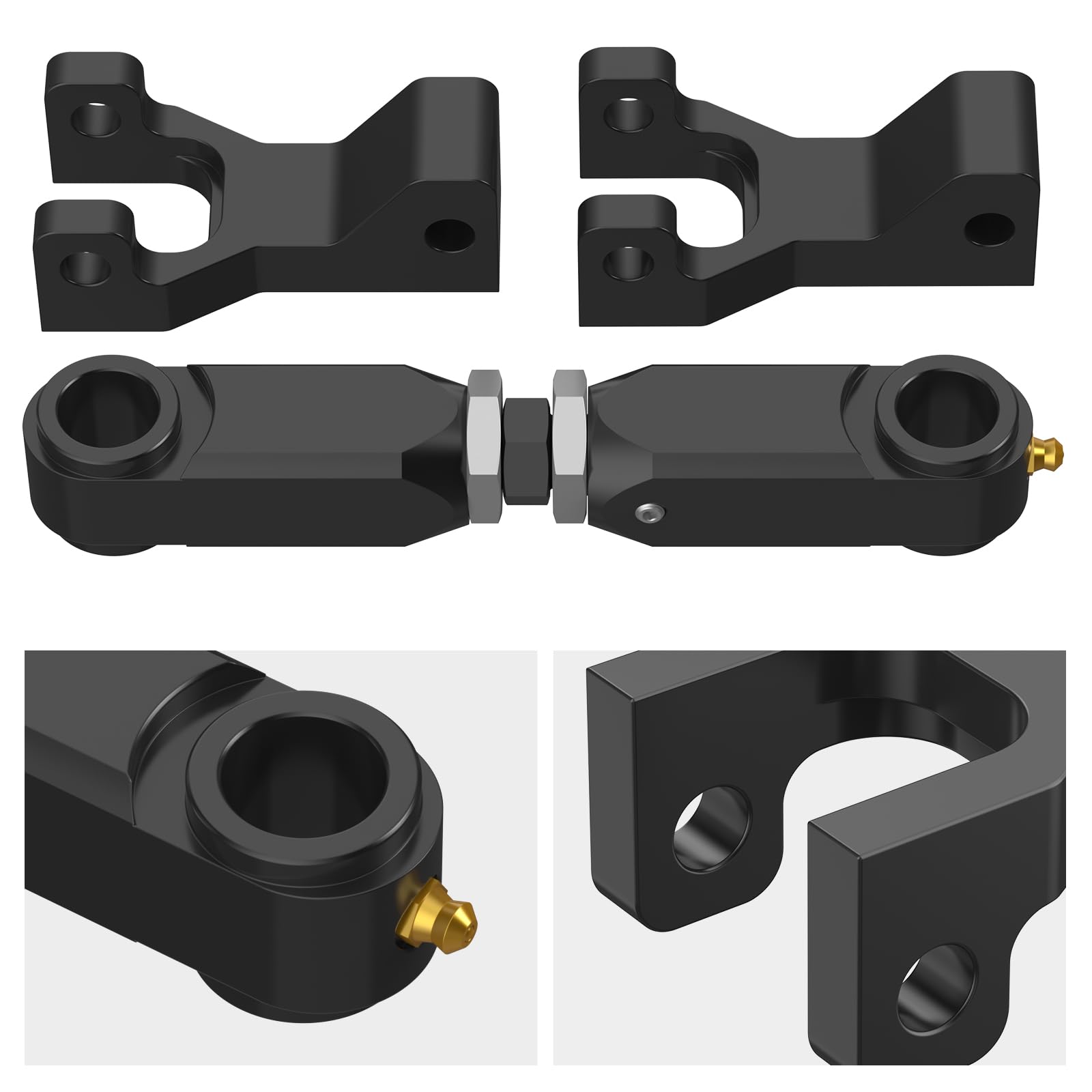 NICECNC Kit abbassamento anteriore posteriore ATV nero compatibile con Yamaha Raptor 660 660R 2001-2005 YFM660R Raptor 700 700R 2006-2019 YFM700