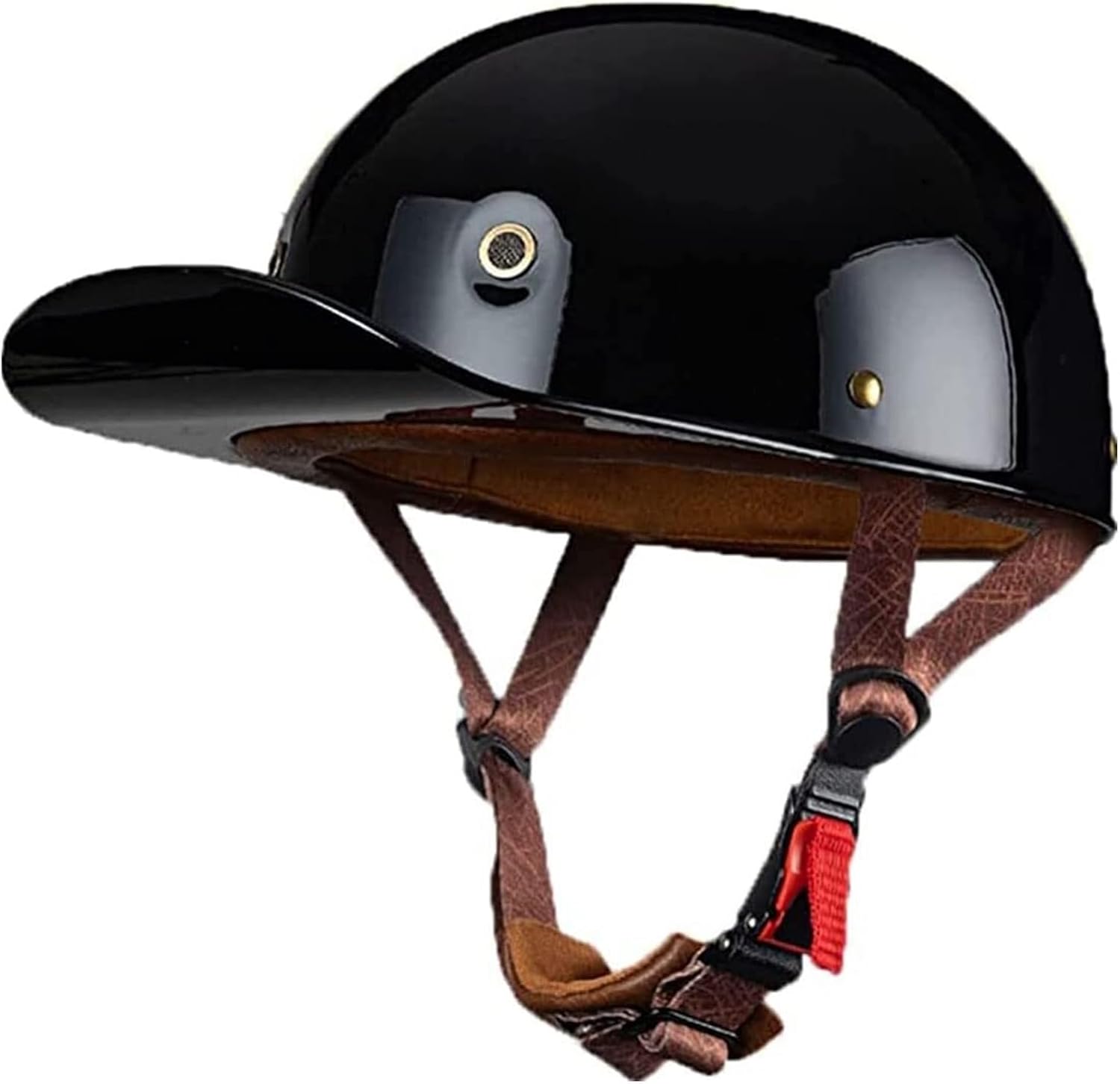 Retro Baseball Cap Style Motorcycle Helmet DOT Approved,Fashion Adults Street Open Face Motorbike Helmets, Men Women Half Helmets for Cruiser Street Scooter Moped Cap with Glasses