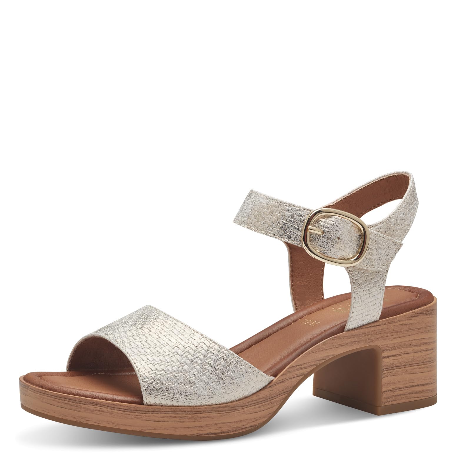 Jana Damen Sandalen mit Absatz mit Klettverschluss Vegan