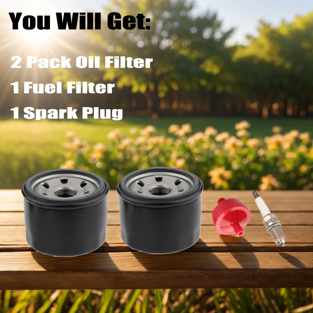 Dylawnio 951-12690 751-12690 Oil Filter 2 Pack for Cub Cadt MTD XT1 XT2 Craftsman LT1500 T1000 R1000 Troy-Bit TB30R TB42 TB30 4P90HU 4P90HUA 4P90HUB Mower Replace 751-11501 951-11501 951-15362