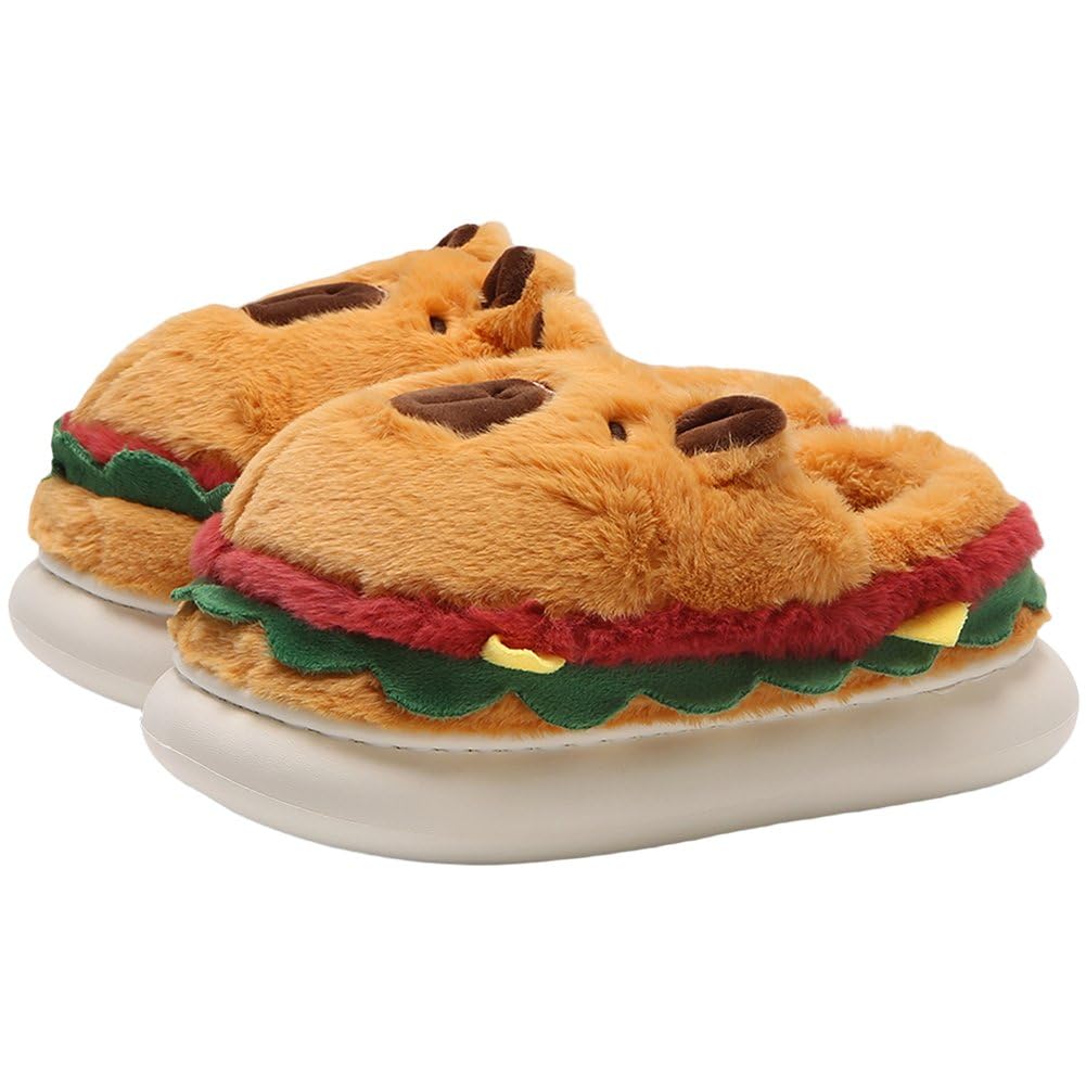 Chaussons capybara d'hiver avec plateforme haute antidérapante pour homme et femme