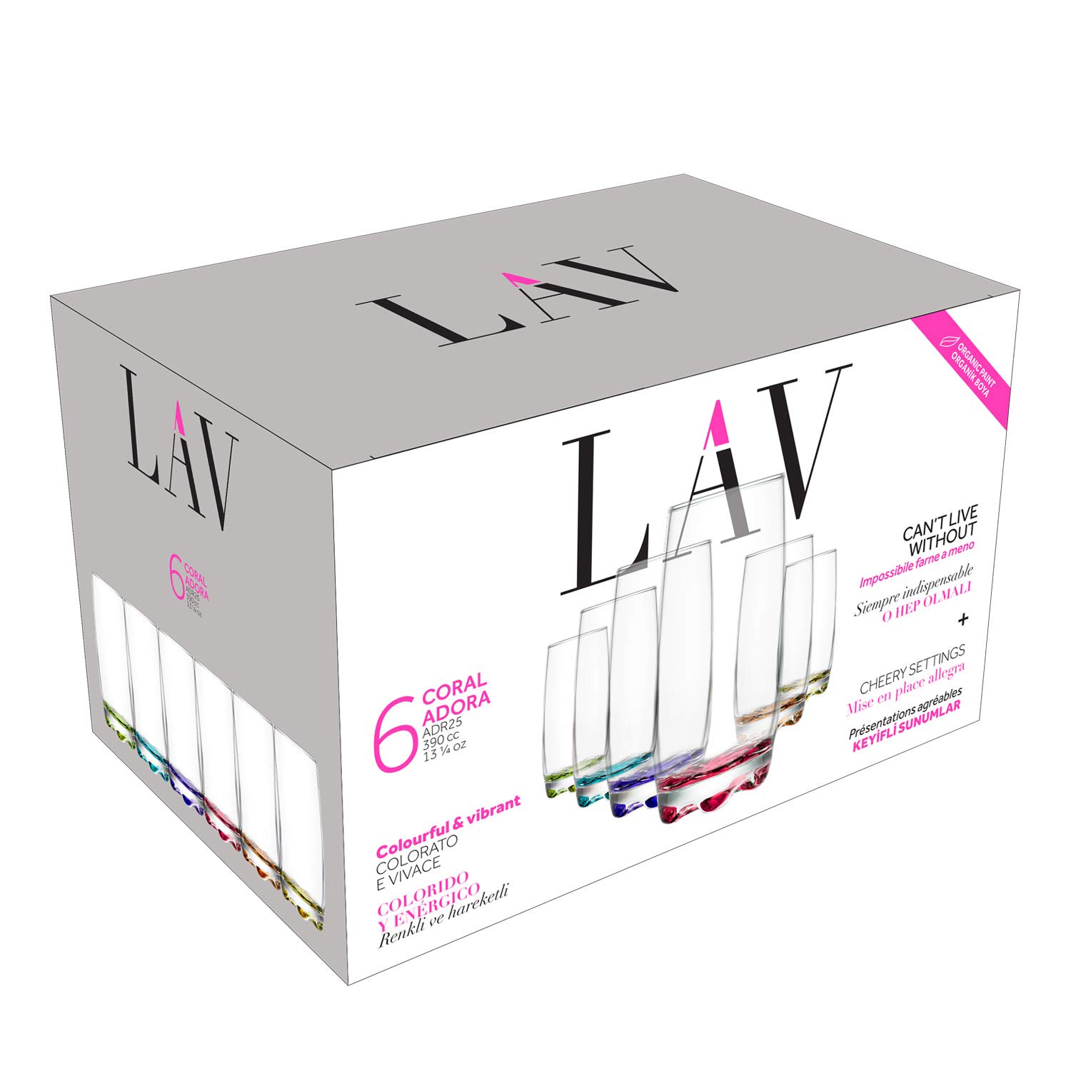 6X Clear 360ml Liberty Highball Glasses - Tall Hi Ball Glass Water Gin