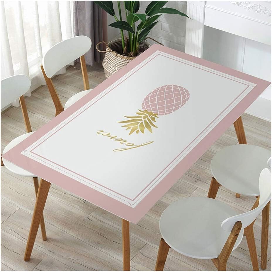 Tovaglie Tovaglia Tovaglia impermeabile in PVC Vetro morbido Anti-scottatura Tovaglia in plastica per cartoni animati nordici a prova di olio Tovaglia in cristallo Tovaglia scozzese Cactus ( Colore
