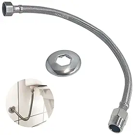 Dona D Cor, Mangueira Engate Flexivel Torneira Fria Inox 304 Trançado 40cm Macho Femea Rabicho Entrada De Agua Quente Fria Vaso Sanitário Caixa Acoplada Banheiro
