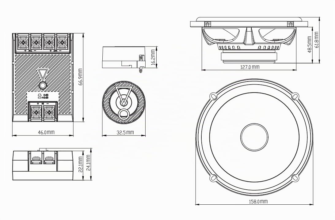 JBL Stage3 607C 2-Wege KFZ Soundsystem - 250 Watt Komponenten JBL Pro Sound Auto Lautsprecher Boxen Set mit 16 cm Einbau Autolautsprecher und Hochtöner