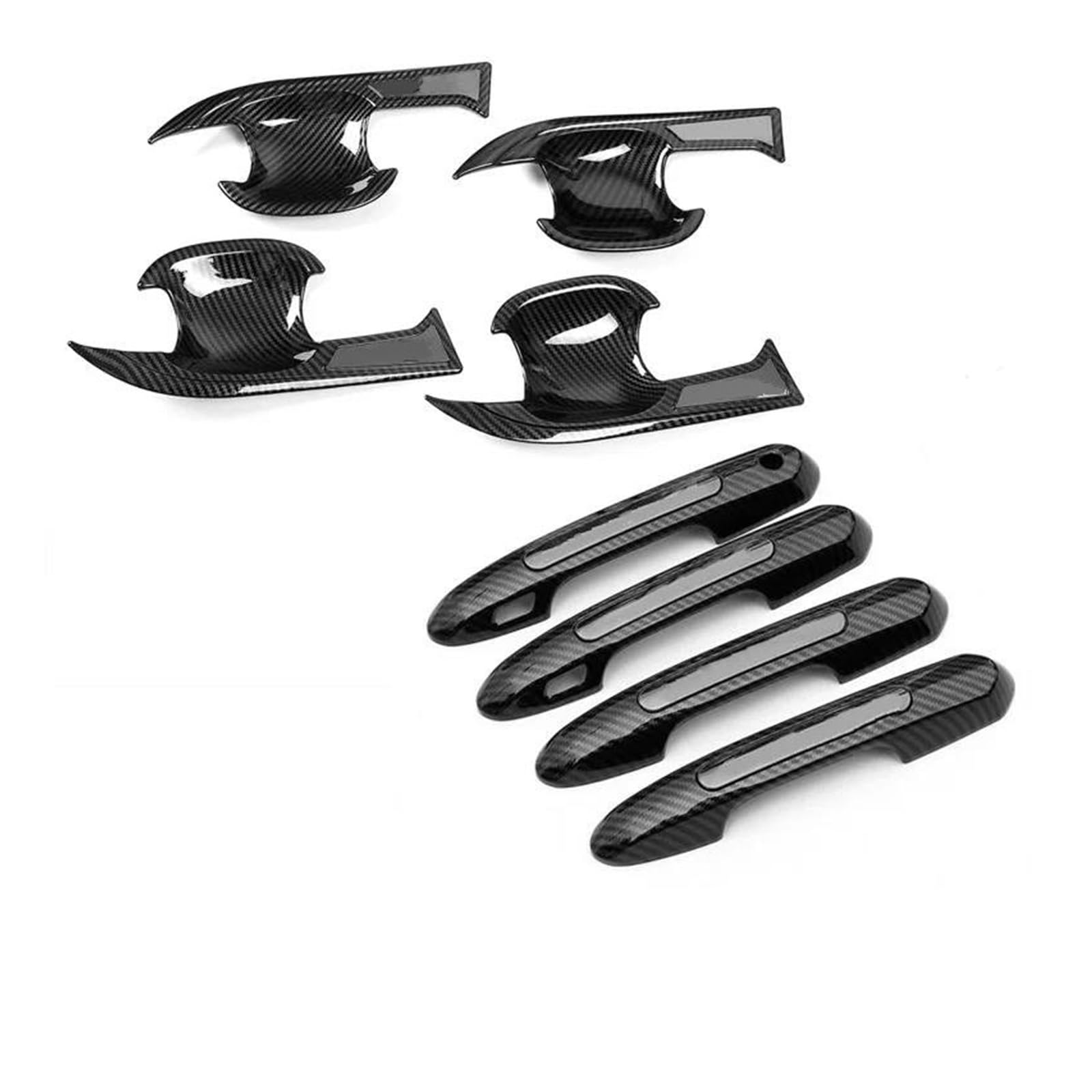 MTVTFECEWG Car Exterior Door Handle Bowl Cover Trim Stickers for Toyota for RAV4 2020 2021 (8PCS B)