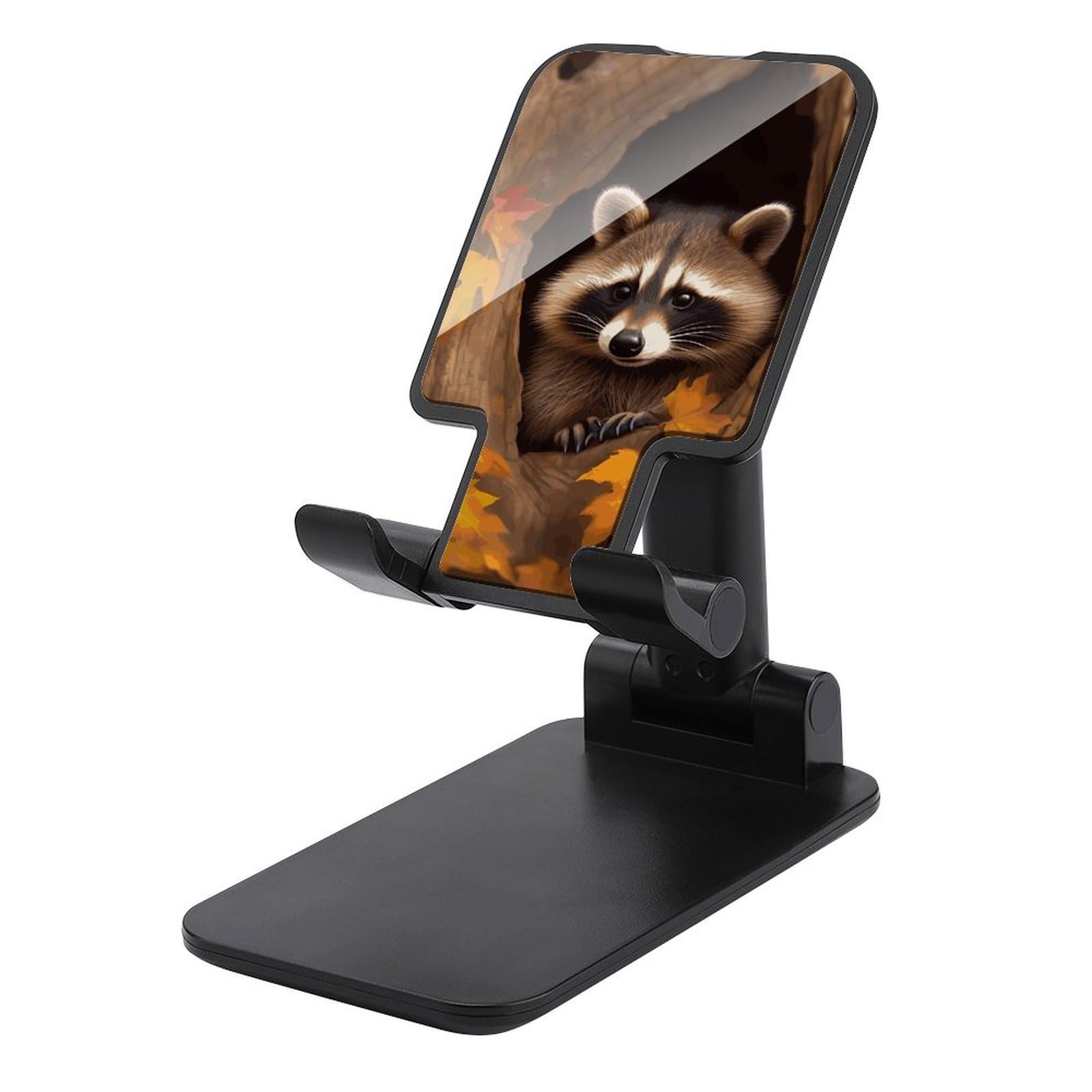 Support téléphone motif raton laveur réglable et ultra stable pour smartphone