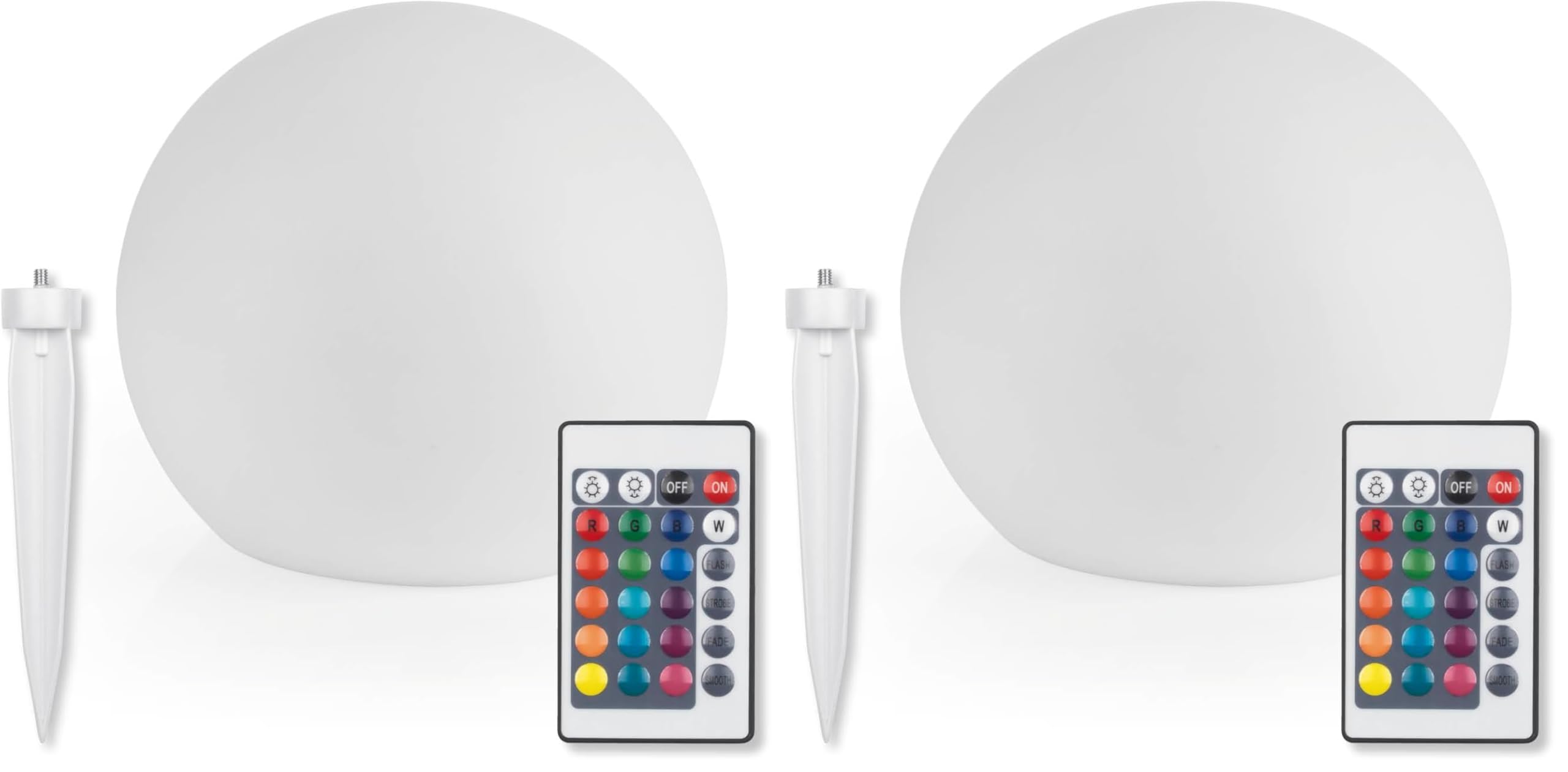 EASYmaxx LED Lampe solaire avec changement de couleur | Lampe de jardin décorative | Effets lumineux avec capteur de lumière du jour In & Outdoor | Résistant aux intempéries IP67, boule 30 cm