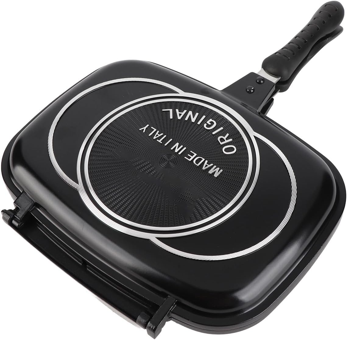 ZJchao Double Sided Pan, Doble Cara Tortilla, 32cm 12.6in Grill Pan Square FryingPan Kitchen Supplies Grill Pot Grill Pans for Home Cooking