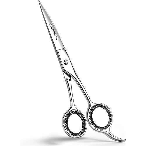 Utopia Care Hair Cutting and Professional Hairdressing Scissors 6.5 Inch, Premium Stainless Steel Shears with Smooth Razor and Sharp Edge Blades for Salons, Men, Women and Kids, Silver