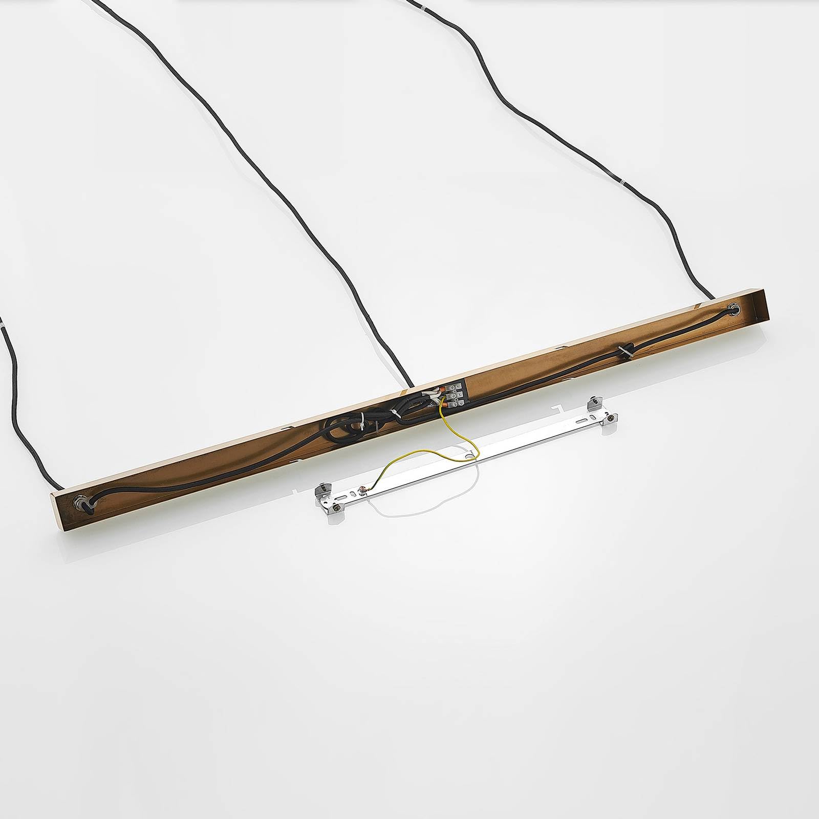 Lindby lámpara colgante en latón, transparente, luminaria suspendida | e27, 3 bombillas, moderno, vidrio para sala de estar, salón, comedor