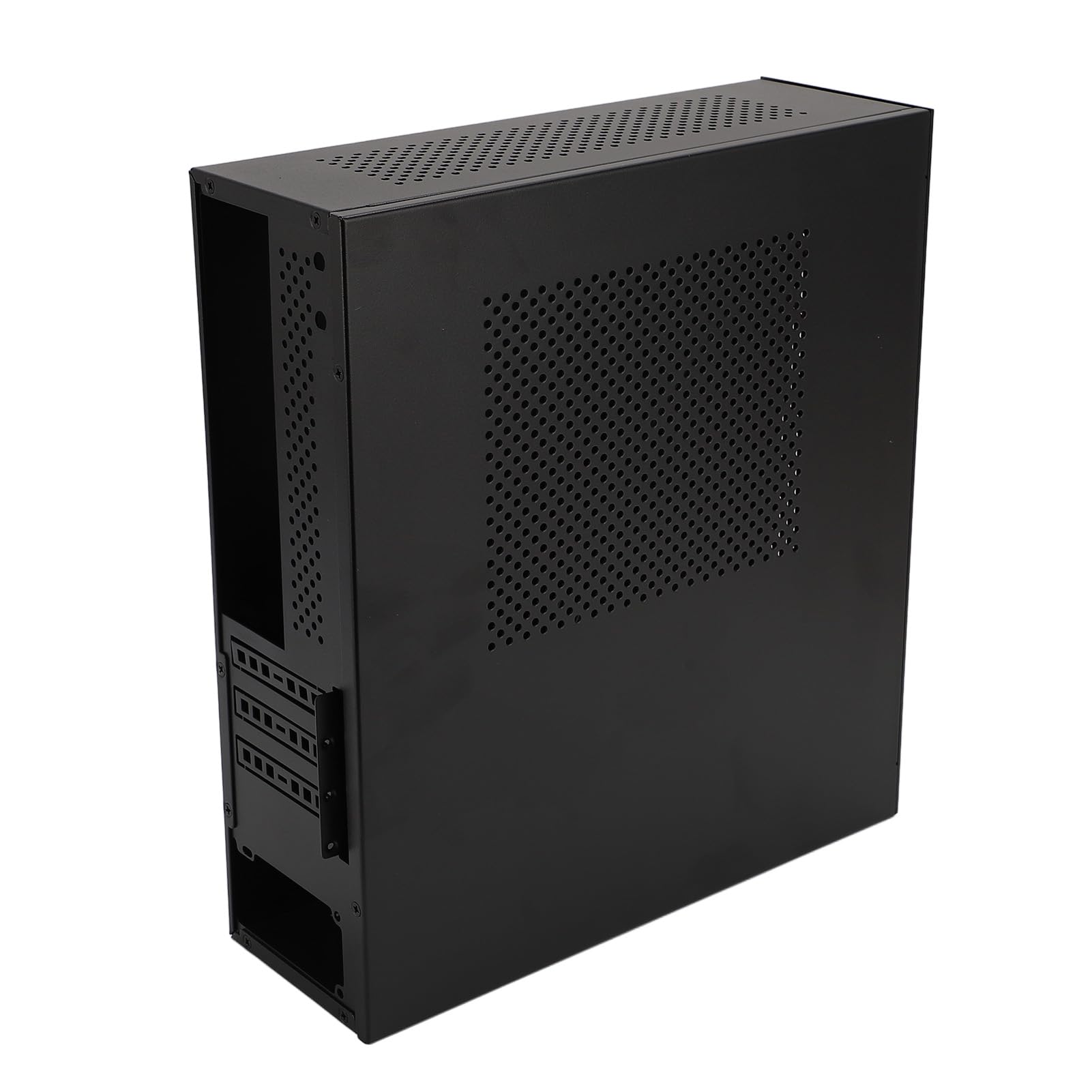 Ausla Obudowa MATX ITX Mini PC, materiał Stalowy, Dwa Wentylatory Chłodzące, Obsługa Dysków SSD HDD, Konstrukcja Komputera do Gier dla Płyt Głównych MATX ITX