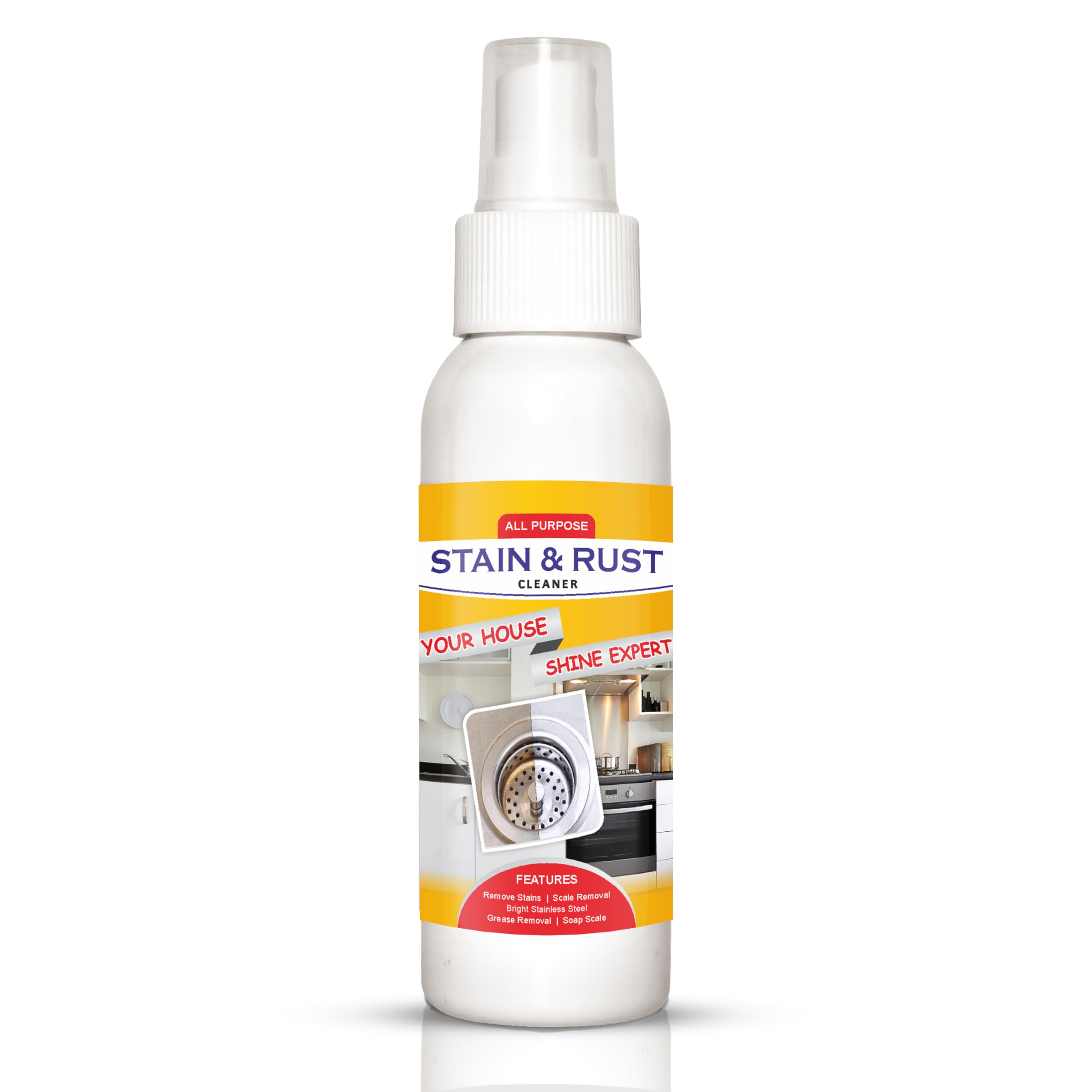 All Purpose Stain Cleaner & Derusting Spray For Kitchen & Bathroom, Removes Grease Dirt & Tough Stains with Natural Cleaning Particles (B0D2RMK2MC) Amazon Price History, Amazon Price Tracker