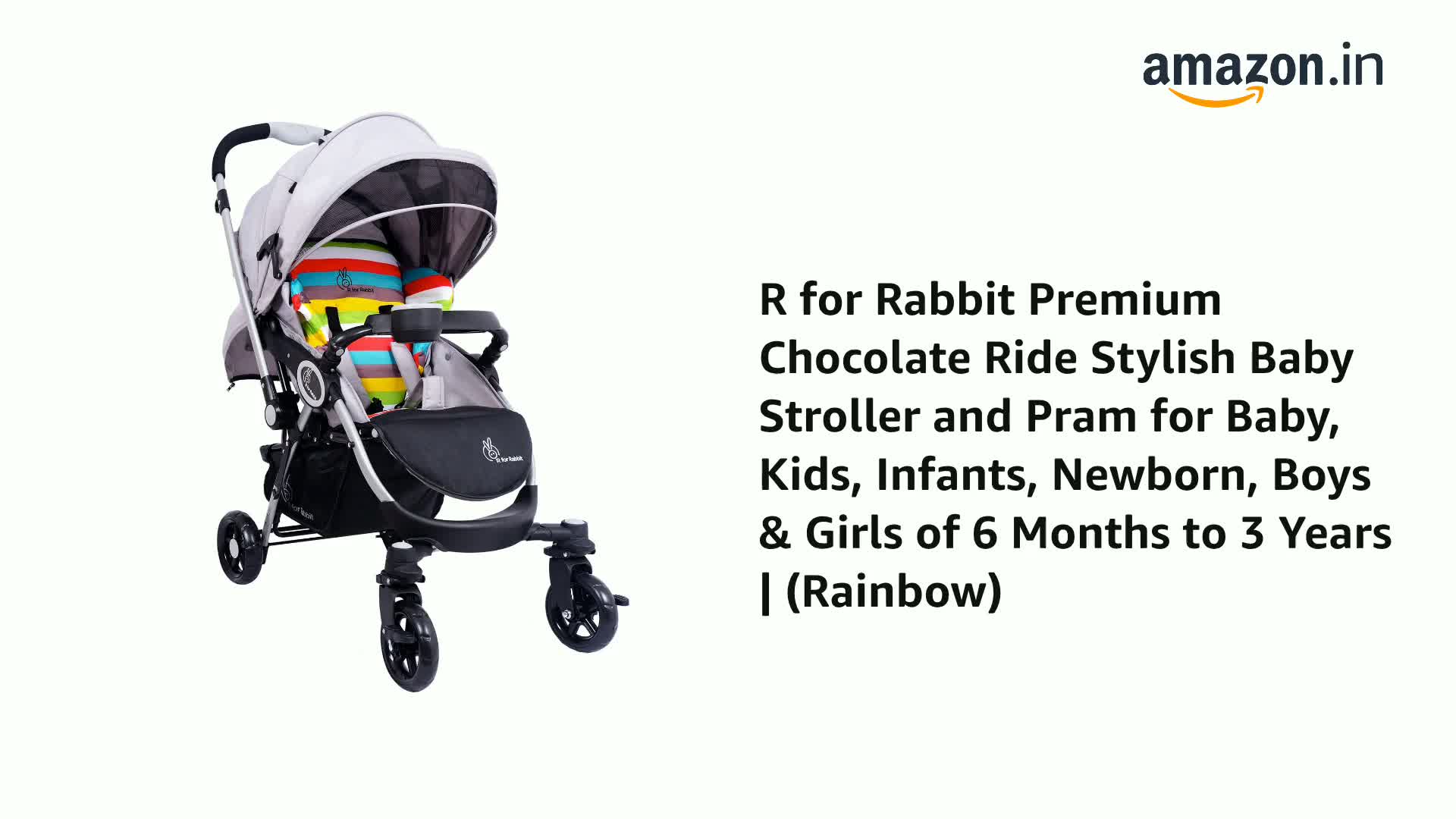 R for Rabbit Premium Chocolate Ride Baby Stroller and Pram