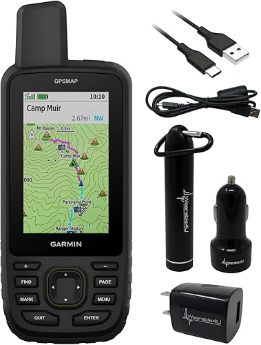 Wearable4U - Garmin GPSMAP 67 Rugged Senderismo de mano, soporte GNSS ampliado, pantalla de 3 pulgadas con paquete de energía disponible en Yaxa Mexico