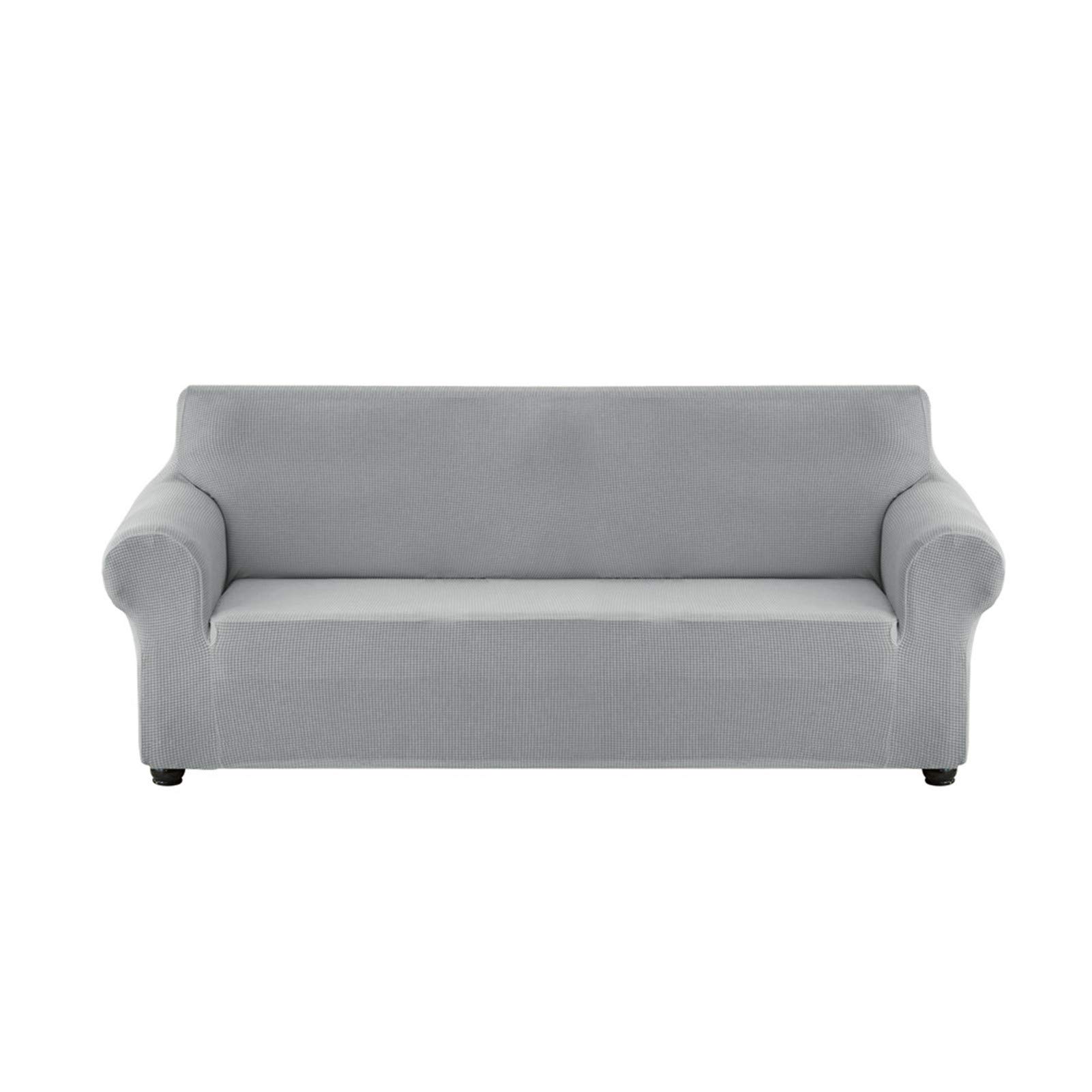 Housse de canapé extensible durable 3 places couleur unie