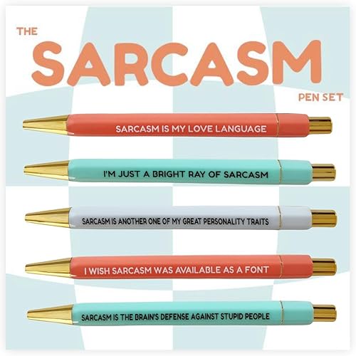 Miniatura 7 de Jxueych Bolígrafos divertidos de 5 unidades, tinta negra, punta mediana de 0.039 pulgadas, regalos divertidos de oficina para compañeros de trabajo,