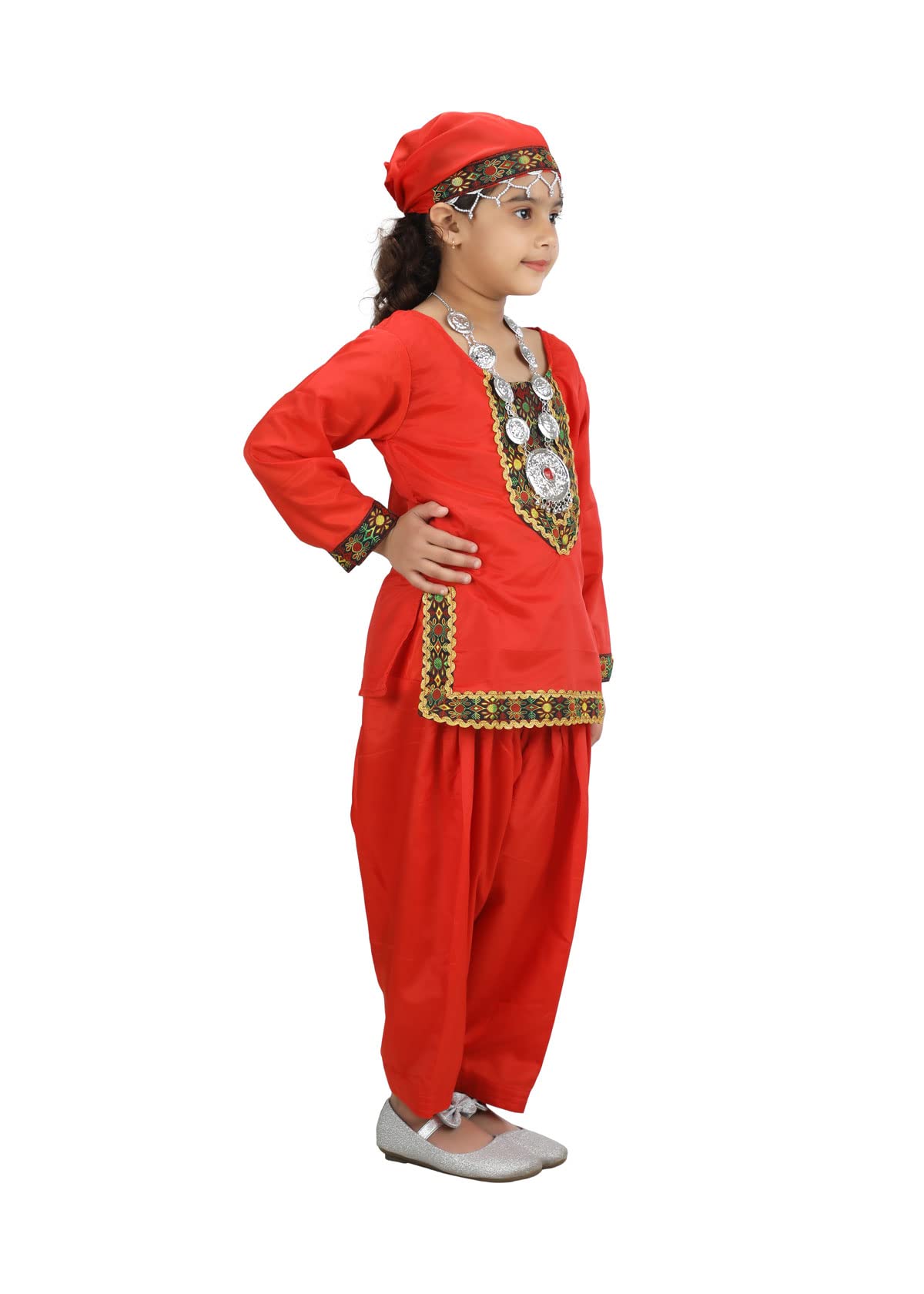 Buy BookMyCostume Kashmiri Indian State Fancy Dress Costume for Girls and  Females 8-10 years Online at Low Prices in India