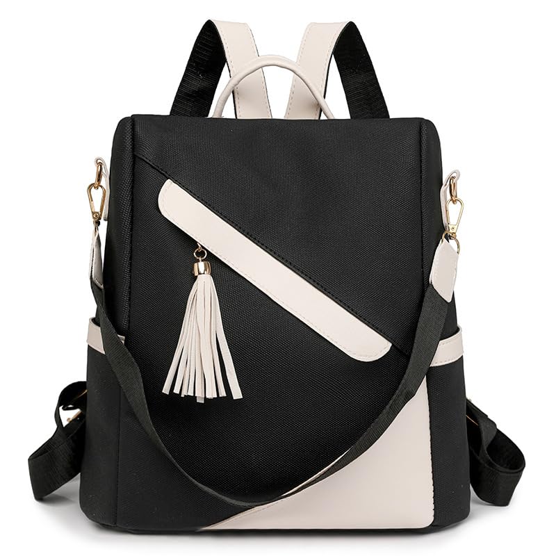 Pagwin 2025 Style Ladies Fashion Travel Student Girls School Backpack National Style Oxford Small Capacity Women’s Bag Korean Version of Fashion Simple Anti-theft Travel Backpack (PG-113)