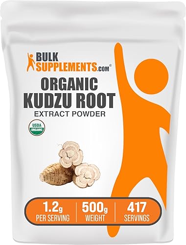 BulkSupplements. com Kudzu Polvo de extracto de raíz - Suplemento de hierbas en polvo - Puro, sin gluten - 1200mg (0.04oz) por porción, 208