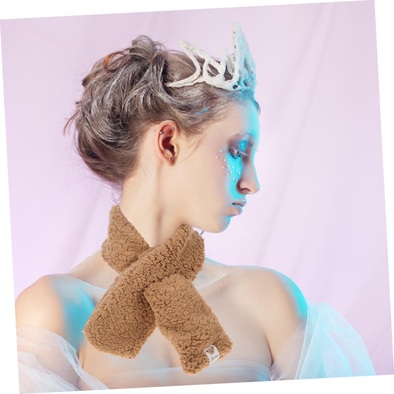 SOIMISS 5stücke Winter Plüschschal Imitationspelz Furry Wrap Für Damen Kuscheliger Halswärmer Für Winteraktivitäten Wie Ski Und Radfahren Warm Und Weich
