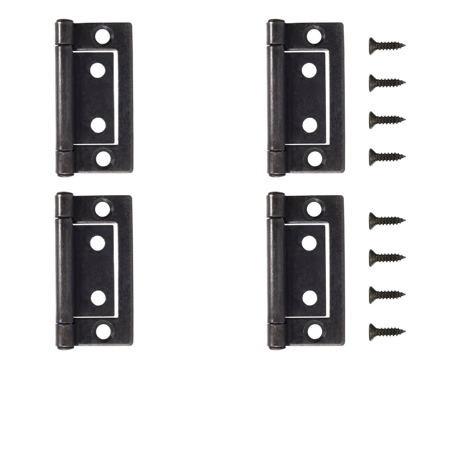 Pjfcewfdgx Black 4Ps 2 Inch Iron Mortise Hinge 135 Degree Cabinet Doors