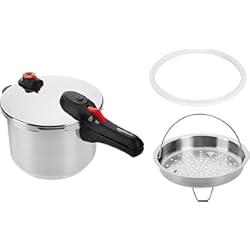 Olla De Presion Tupperware Precios Amazon Basics Olla A Presión de Acero Inoxidable con Vaporizador, 6 Litros, Plateado