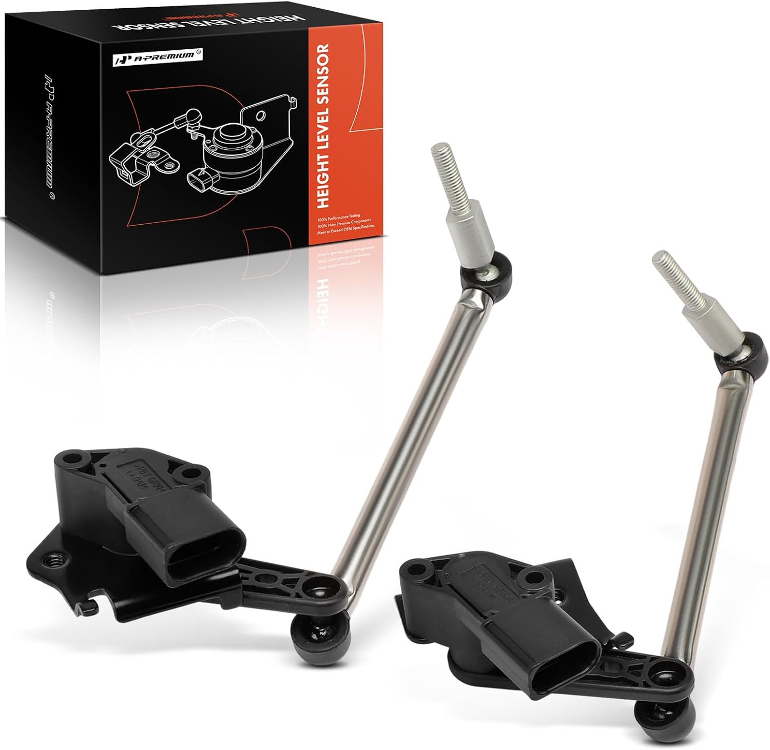 A-Premium Ride Height Level Sensor Compatible with Audi RS Q8 2020 2021 2022 2023 2024, Rear Driver and Passenger Side, 2-PC Set