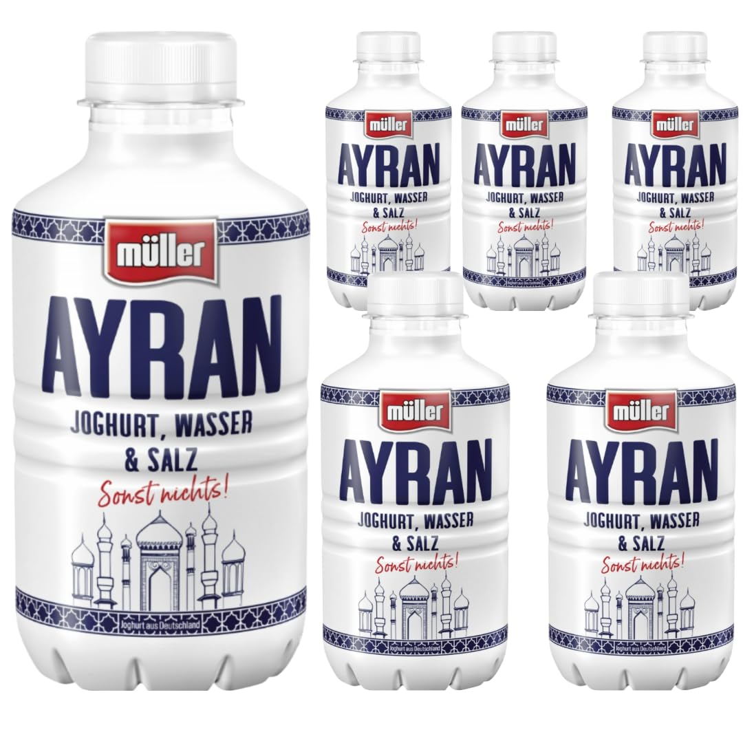 Ayran (Einweg) Joghurtgetränk Ayran anatolischer Joghurt-Drink Nach Anatolischer Art, Sonderproduktionsgetränk 500 Mililiter, 6 Er (ink pfand)