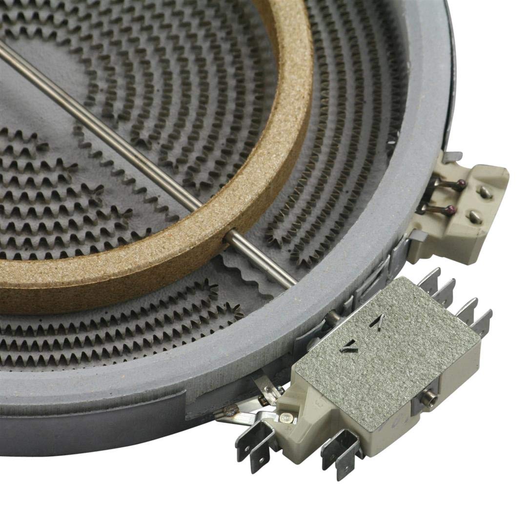 LUTH Premium Profi Parts Strahlheizkörper kompatibel mit EGO 10.51213.432 Zweikreis 210/135mmØ 2200/1000 Watt und 230 Volt für Glaskeramikkochfeld