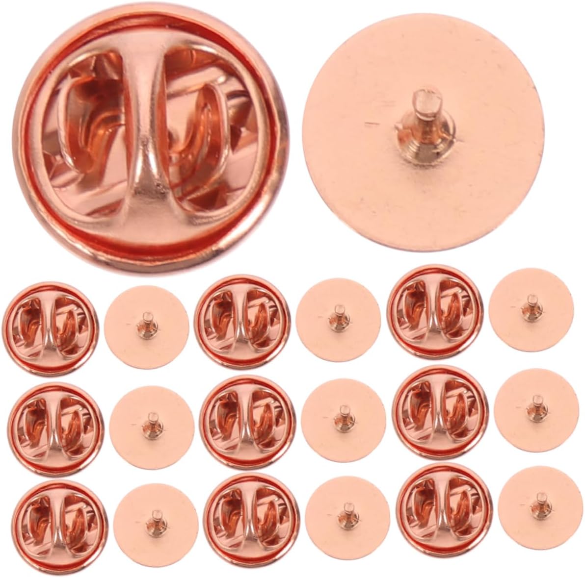 VILLCASE 250sets DIY Craft Pin Backs Enamel Pin Locking Backs Tie Tacks Name Tag Easy to Grasp Safe to Use for Jewelry Making