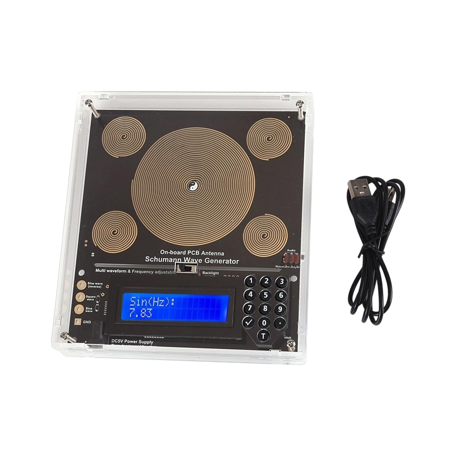 Zbiianxer With Case Digital Signals Generator 0.01Hz-100Khz Frequency Ranging With Sine Square Waves Output For Scientific Research Relaxation Stress Relief Frequency Tool