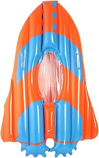 pistro Aufblasbares Flugzeug-Surfbrett für Kinder mit Griffen, PVC-Körperbrett für Pool, Strand und Wasserspaß im Freien, 120 x 84 cm