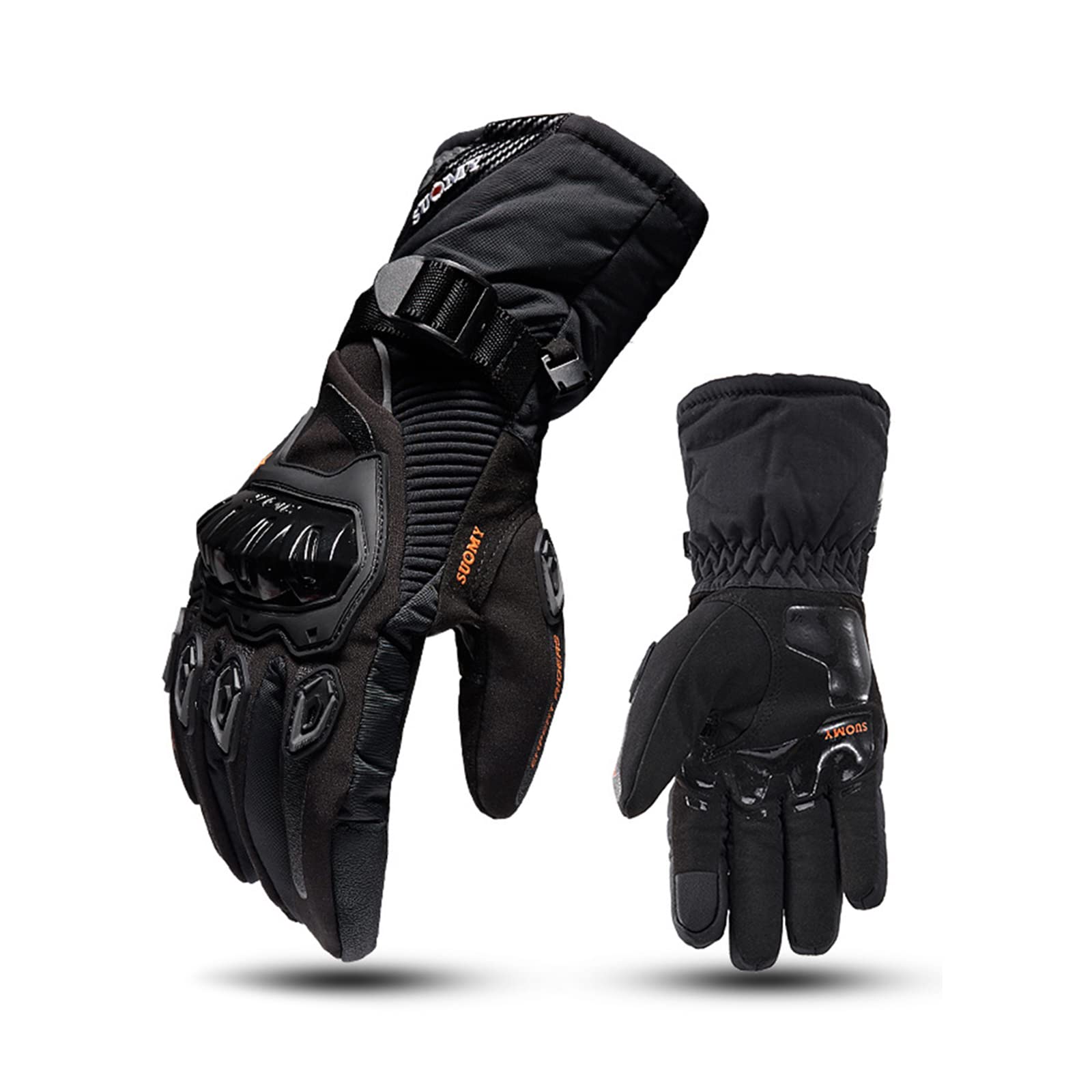 Gants de Moto étendus et épaissis, Gants à Écran Tactile Plein pour Femme et Homme, Gants Moto Coupe-Vent et Coupe-Froid pour VTT, Moto Cross, Scooter, Vélo et Autres Sports de Plein Air