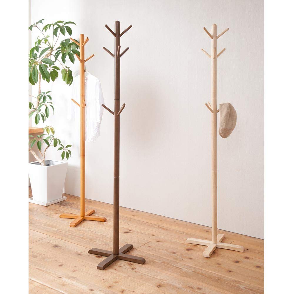 Amazon.co.jp: リビングハンガー(もく)(ブラウン/茶) 高さ180cm ポール