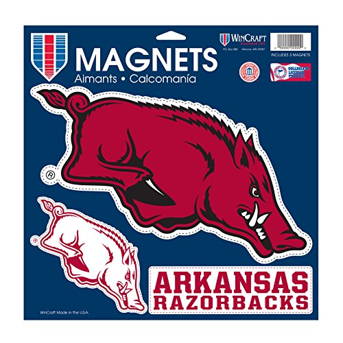 Wincraft NCAA Arkansas Razorbacks Car/Fan Magnet, Large/11 x 11-Inch, White