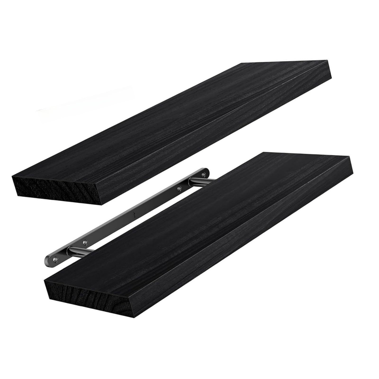 Estante flotante de madera natural pesado para decoración del hogar, baño, cocina, vitrinas rústicas para dormitorio y sala de estar.