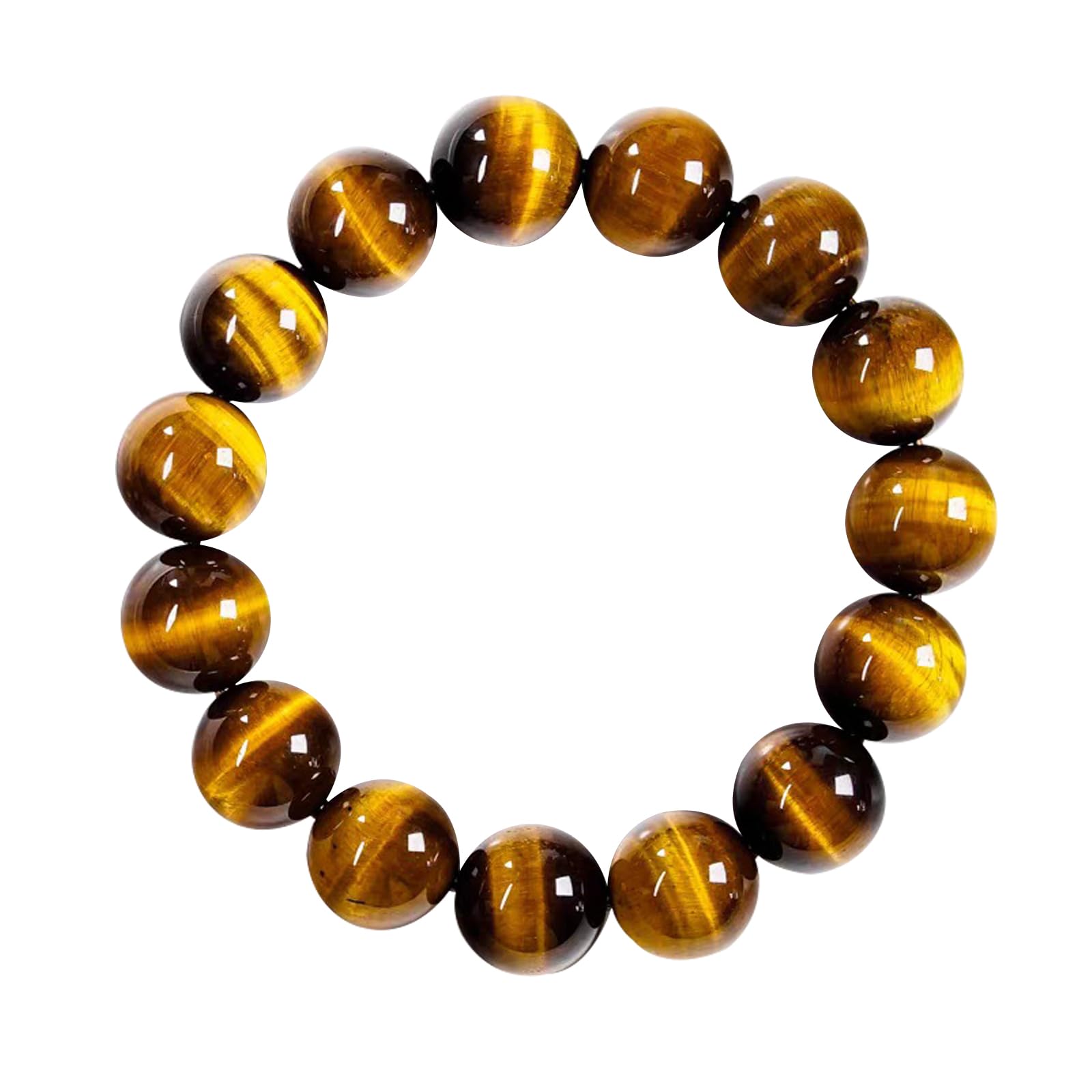 Bracciale da Uomo con Perline Rotonde Fatte a Mano Bracciale Unisex con Pietre preziose semipreziose Braccialetti con Perline Elasticizzate per Donna,8mm
