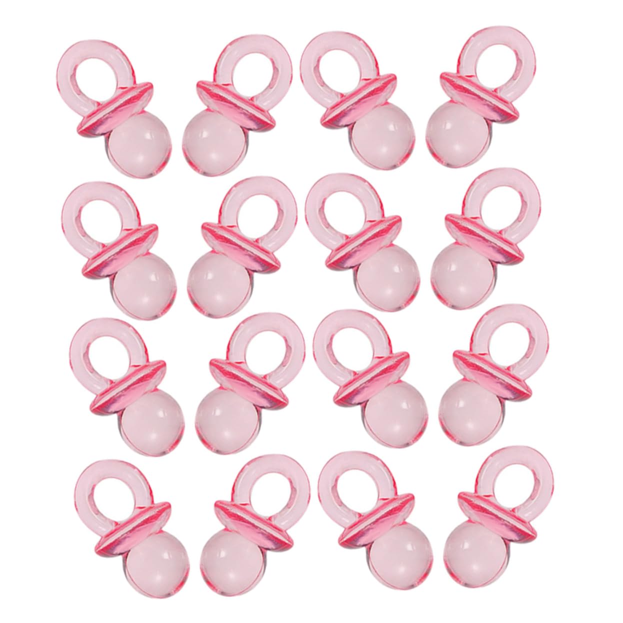 Vaguelly Safe Mini Pacifiers for Shower 200pcs Acrylic Baby Pacifiers DIY Shower Games Favors