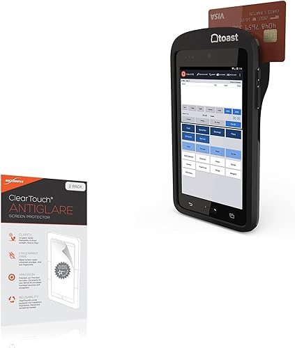 BoxWave Protector de pantalla compatible con Toast Go  ClearTouch Anti-Glare (paquete de 2), antihuellas mate antihuellas