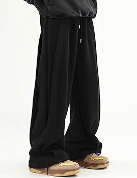 【KOOLOSET】Dumble Fleece Wide Banding Pants Amazon.com: FCOOLYEET Men's Y2k Baggy Sweatpants Drawstring