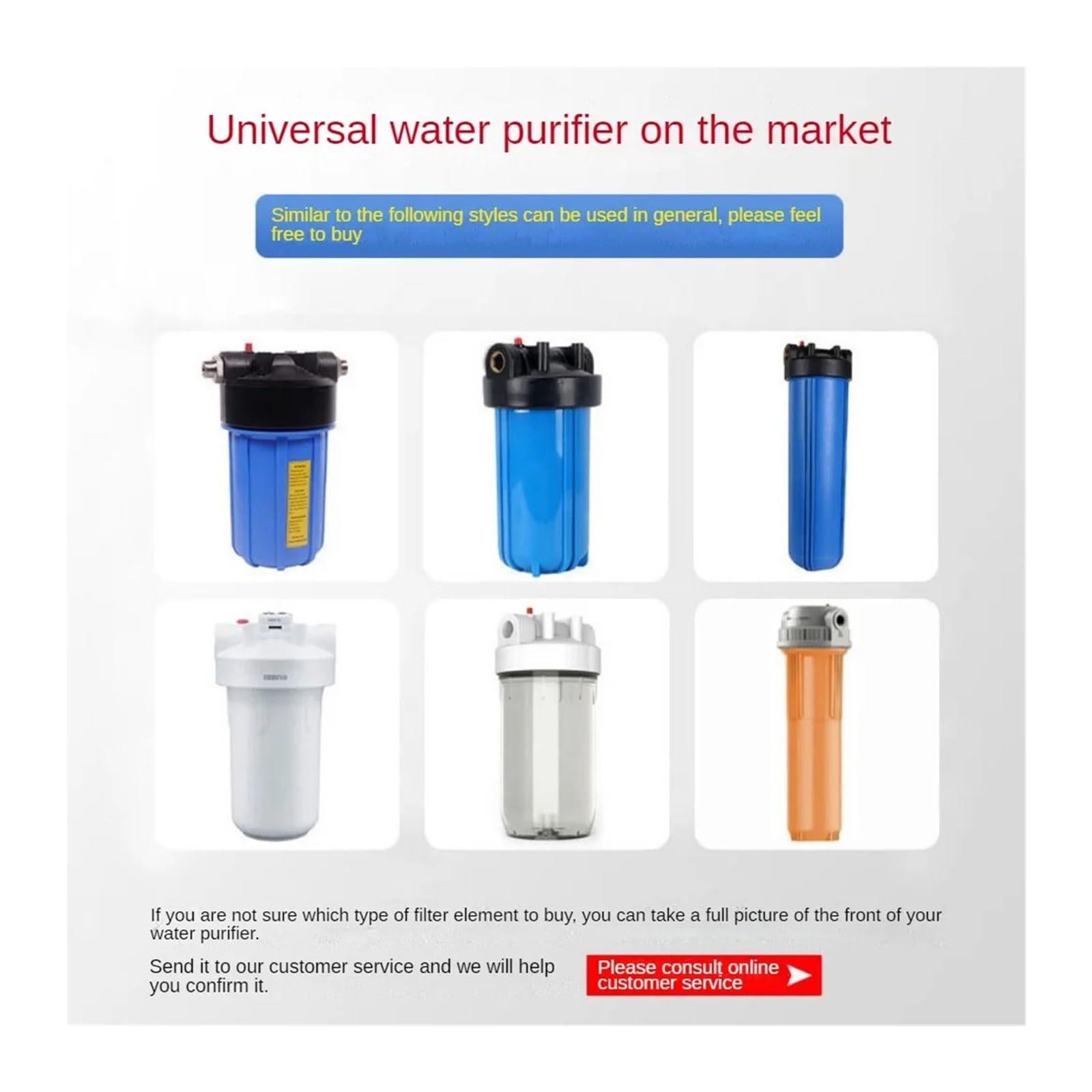 Accesorios de Repuesto for purificador de Agua Elemento de prefiltro doméstico Industrial Universal 10/20 Pulgadas PP Algodón Material alimentario(20-Inch)