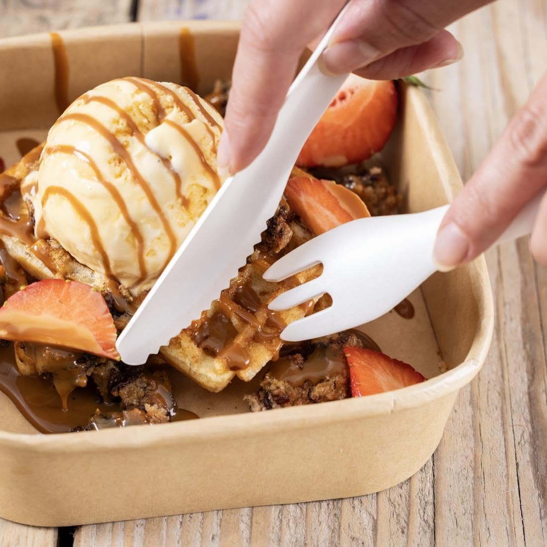 Fiesta Compostable Paper Fork, 155mm (Pack 100)