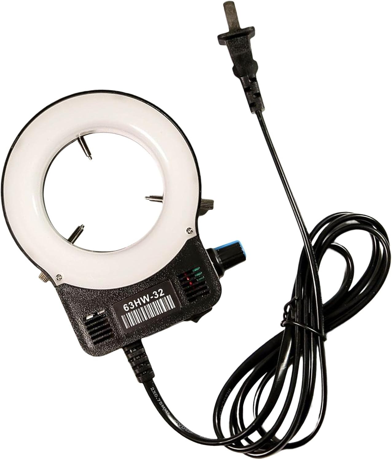 Microscope Camera 32 LED Ring Light Lamp Adjustable 110 V Accessories US