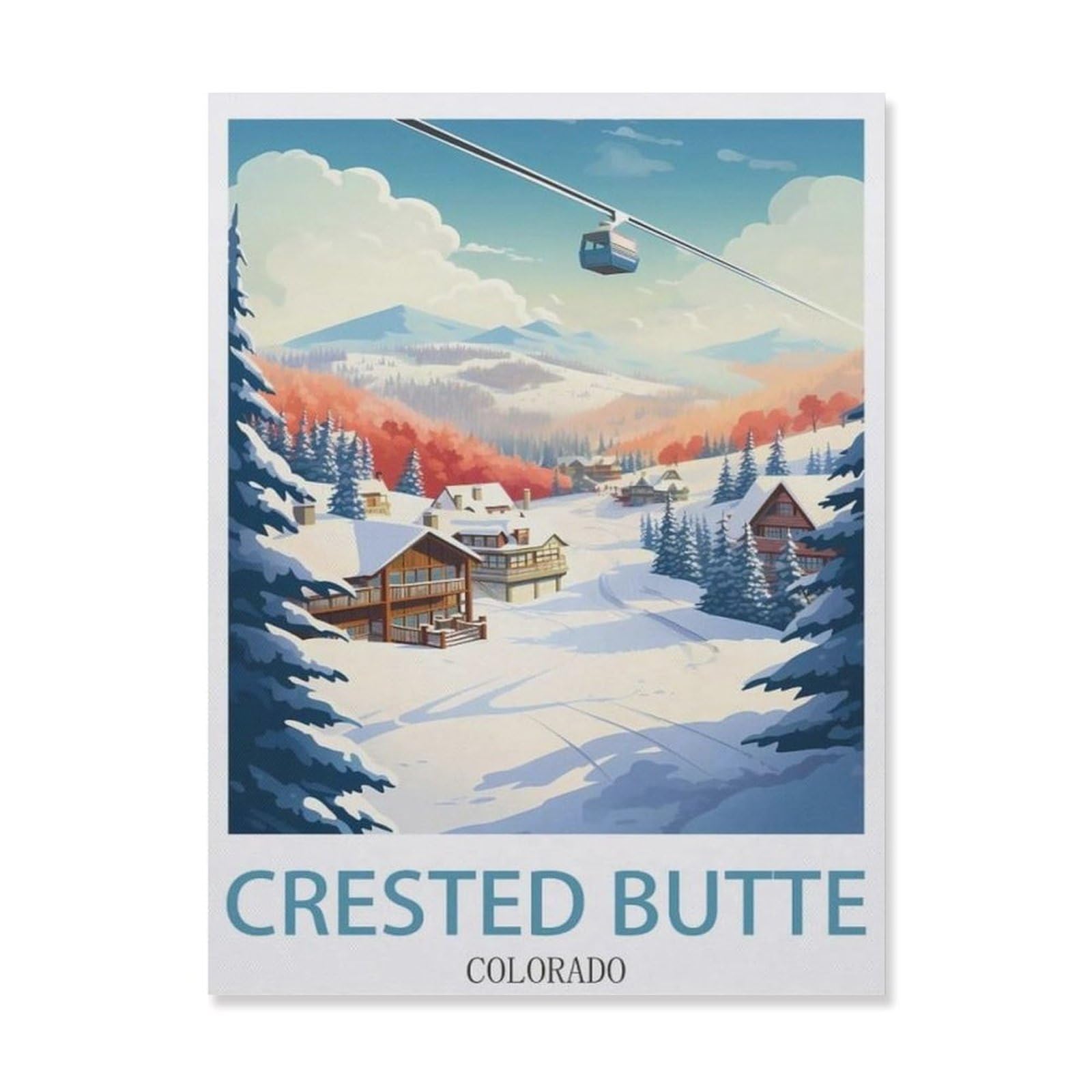 Crested Butte Colorado，Vintage Tin Signs Funny Metal Tin Sign Wall Art Garden House Plaque for Bathroom Kitchen Cafe Wall Halloween Christmas Decor(15x30cm）6x12 inch-EG66