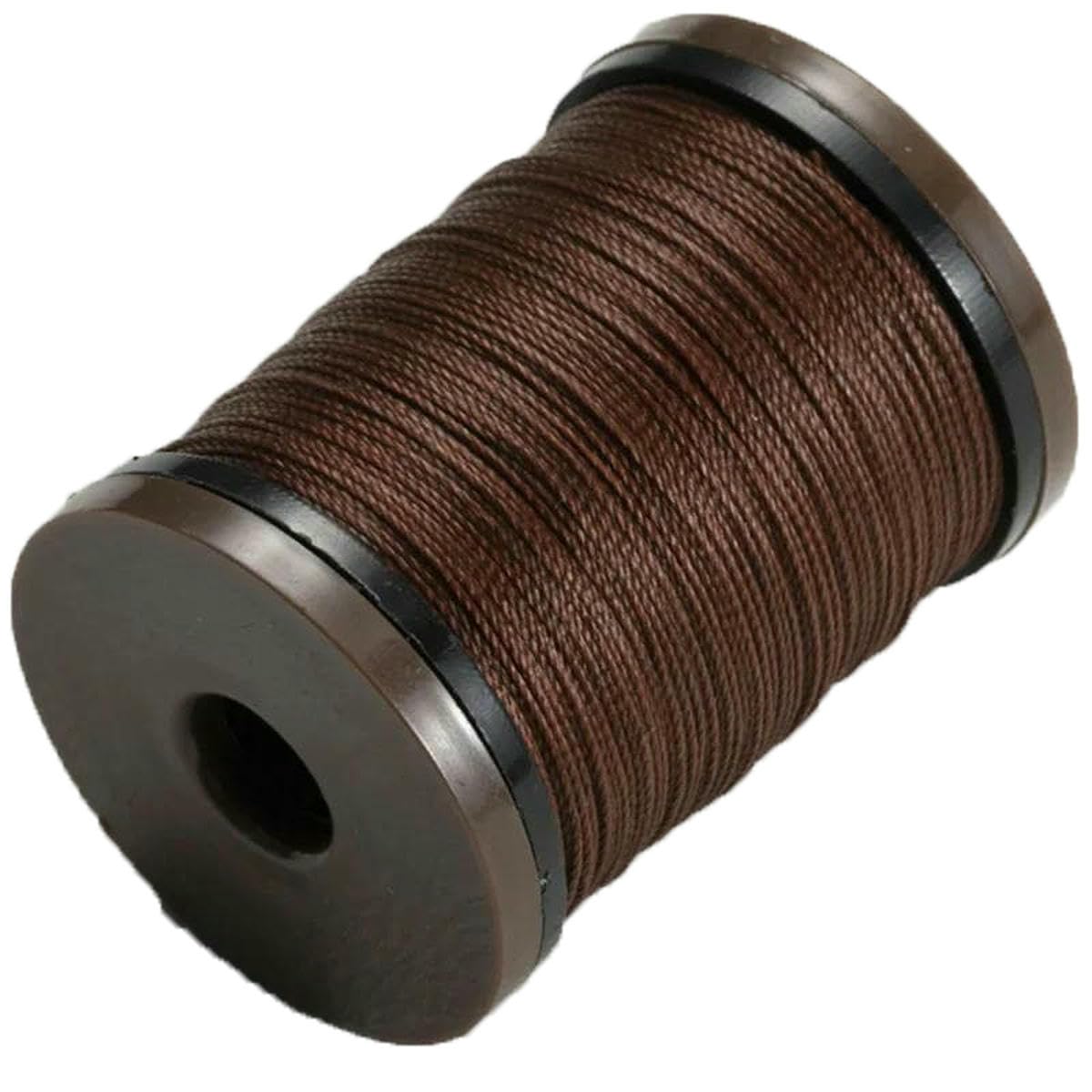 0.4/0.5/0.6/0.8mm Round Waxed Thread for Leather Craft Sewing and Jewelry Handmade Braided Polyester Cord Wax Coated Strings-05- Coffee-0.5mm 90m